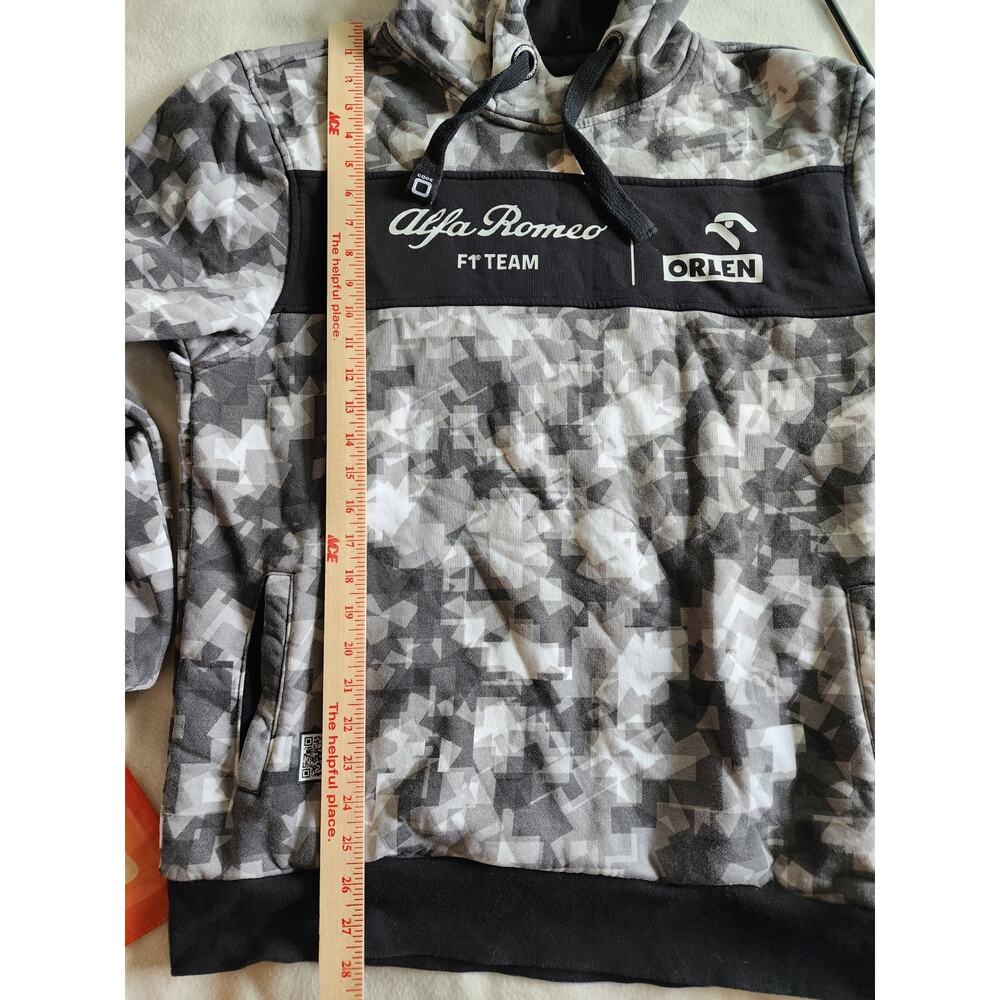 Alfa Romeo F1 ORLEN Sauber Motorsport Hoodie XL Dazzle Gray Black Camo Code Zero - Picture 7 of 8
